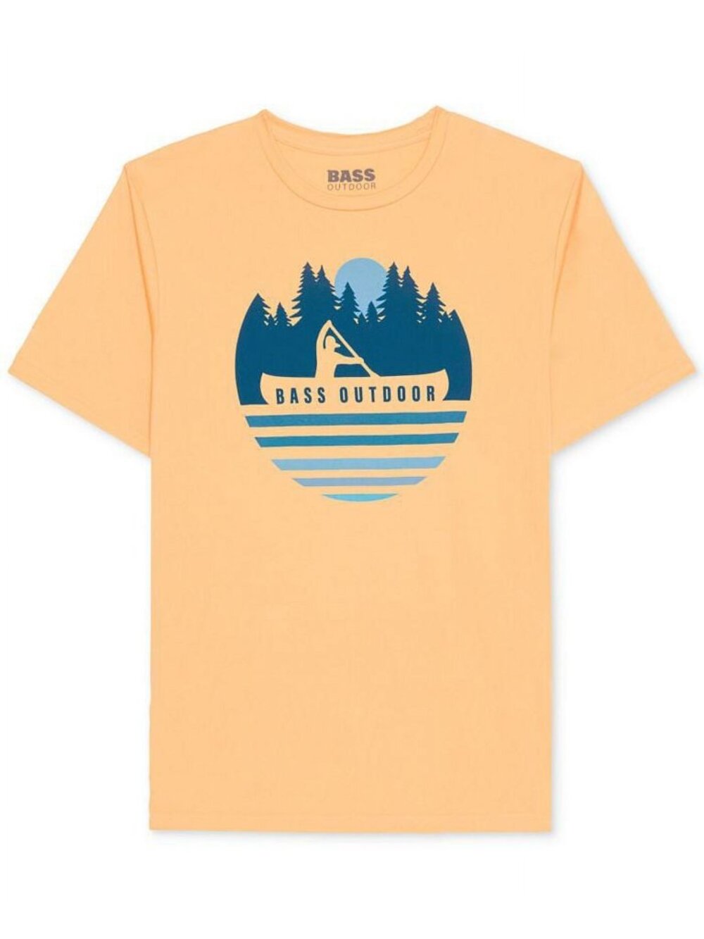 Bass Outdoor Men's Logo Graphic Tech T-Shirt Orange Polyester Size XXL